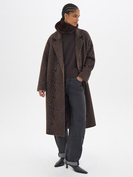 HUSH Maya Merino Wool Jumper, Dark Brown - view 2, Dark Brown