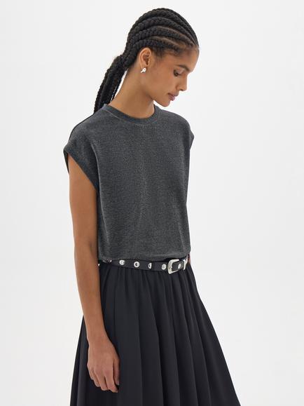 HUSH Aisling T-Shirt, Gunmetal - view 2, Gunmetal
