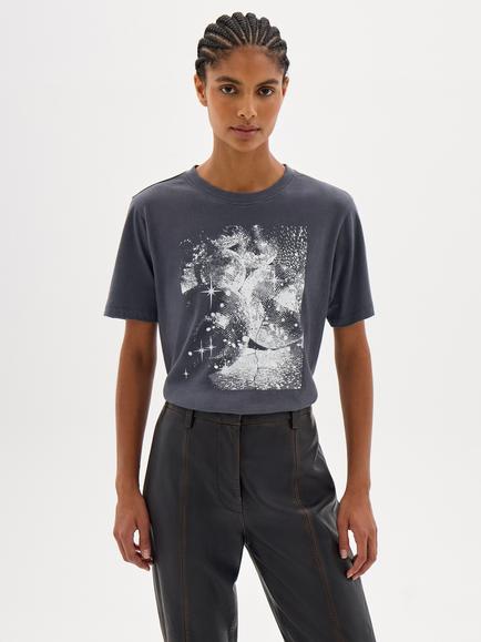 HUSH Disco T-Shirt, Mid Grey