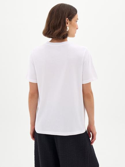 HUSH Slogan T-Shirt, White - view 2, White