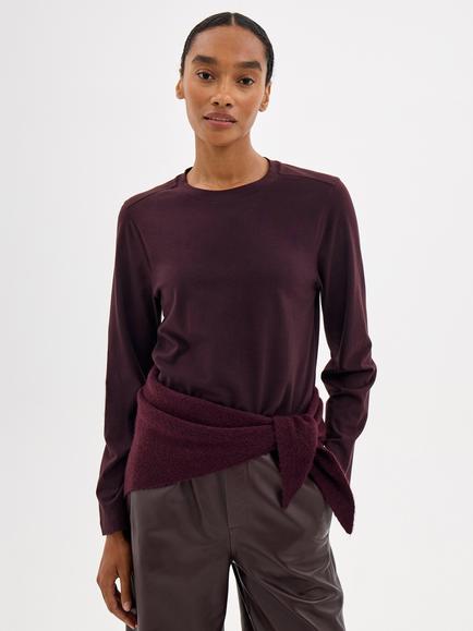 HUSH Slim Long Sleeved T-Shirt, Plum Purple, Plum Purple