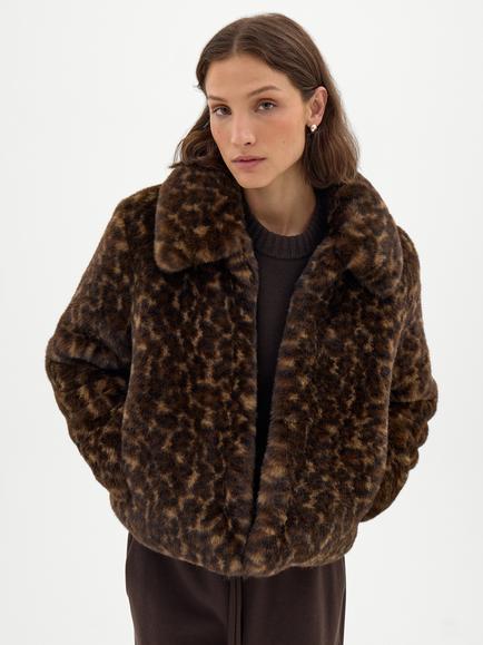 HUSH Freya Faux Fur Coat, Natural, Natural