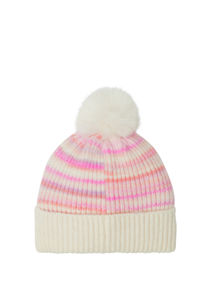 Angels by Accessorize Kids' Dog Ombre Bobble Hat, Multi - view 2, Multi
