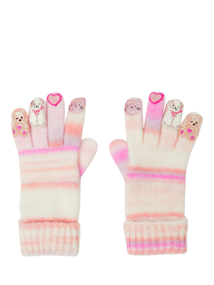 Angels by Accessorize Kids' Pet Club Knitted Gloves, Multi, Multi