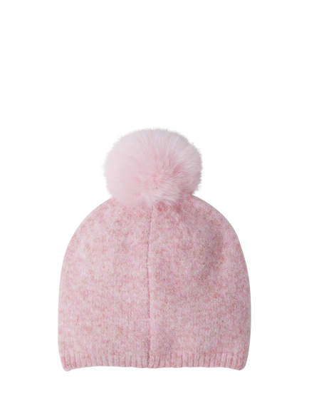 Angels by Accessorize Kids' Floral Sequin Bobble Hat, Pink - view 2, Pink