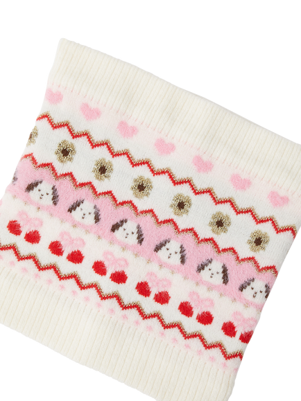 Angels by Accessorize Kids' Dog Fair Isle Snood, Multi - view 2, Multi