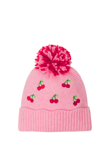 Angels by Accessorize Kids' Cherry Bobble Hat, Pink, Pink