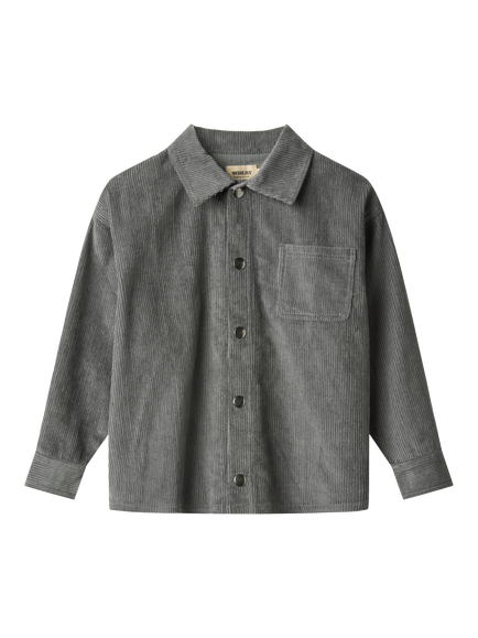 WHEAT Kids' Marcel Corduroy Overshirt, Dark Charcoal, Dark Charcoal