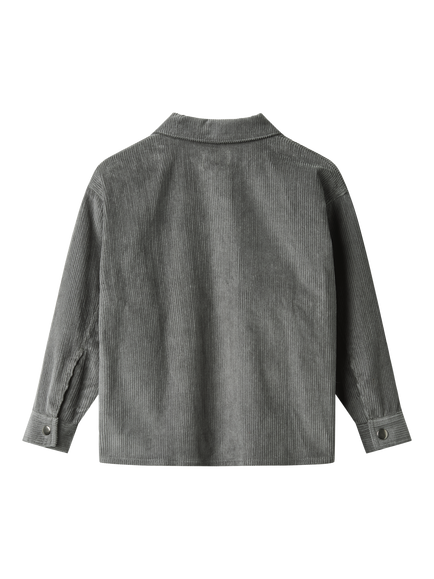 WHEAT Kids' Marcel Corduroy Overshirt, Dark Charcoal - view 2, Dark Charcoal