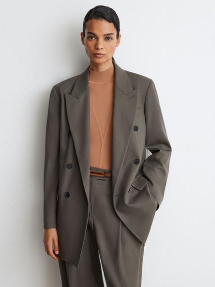 Reiss Leisel Wool Blend Twill Blazer, Sage Green, Sage Green