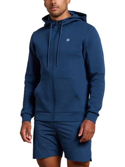 Gym+Coffee Relentless Zip Hoodie, Petrol Blue - view 2, Petrol Blue