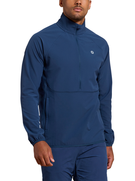 Gym+Coffee Relentless Midlayer Top, Petrol Blue