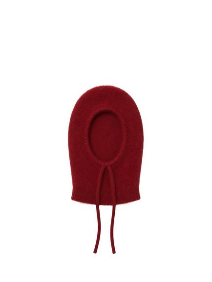 Chinti & Parker Claret Brushed Cashmere Balaclava, Cherry