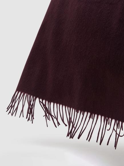 Reiss Picton Wool Rich with Cashmere Scarf, Khaki - view 2, Grape