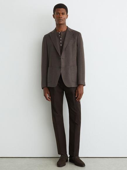 Reiss Badge Blazer, Brown - view 2, Brown