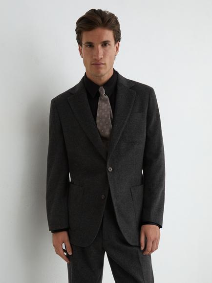 Reiss Collin Wool Blend Suit Blazer, Charcoal Grey