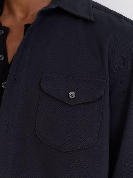 Reiss Astra Cotton Regular Fit Shirt, Navy - view 2, Navy