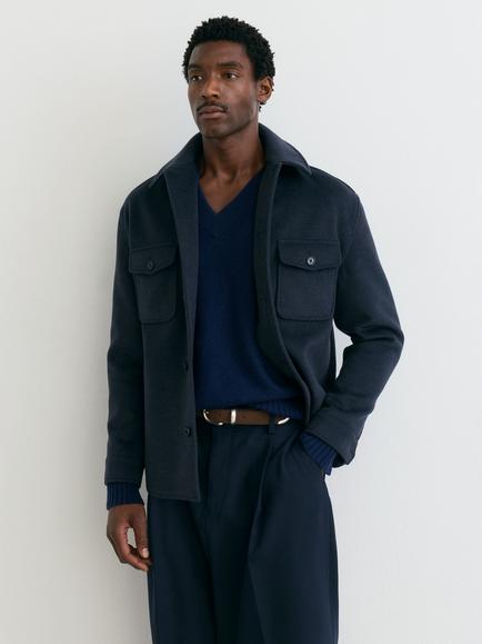 Reiss Liam Airforce Overshirt, Blue, Airforce Blue