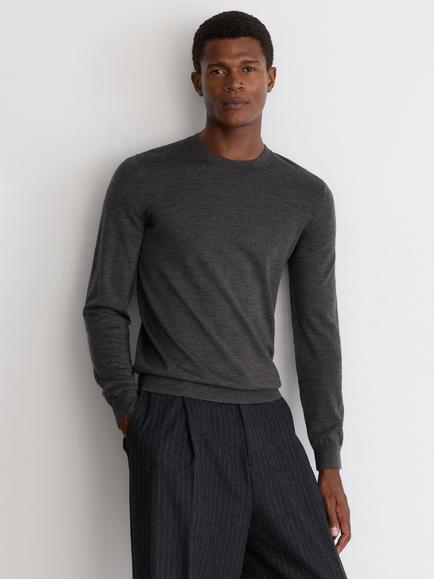 Reiss Wessex Merino Wool Jumper, Dark Wicker Brown, Dark Wicker Brown