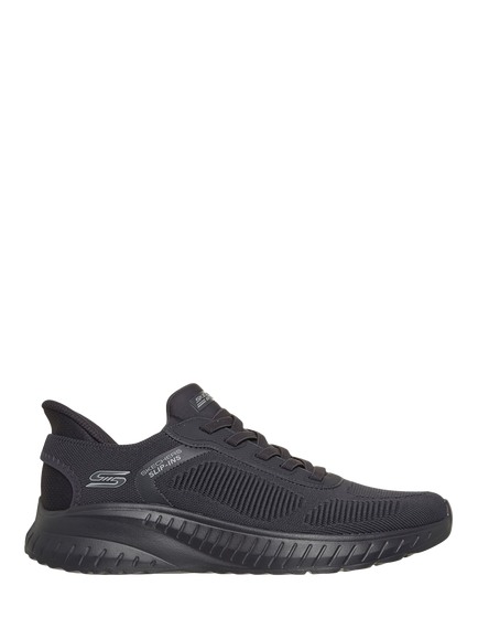 Skechers Hands Free Slip-ins BOBS Sport Squad Chaos Solid Step Trainers, Dark Charcoal