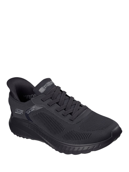 Skechers Hands Free Slip-ins BOBS Sport Squad Chaos Solid Step Trainers - view 2, Dark Charcoal