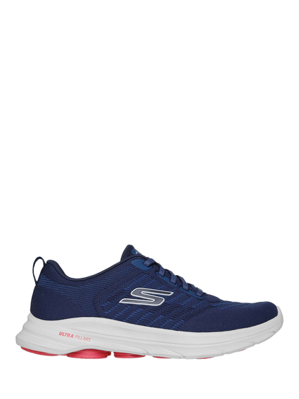 Skechers Go Walk 8 Day Trainers, Chocolate, Navy/Red