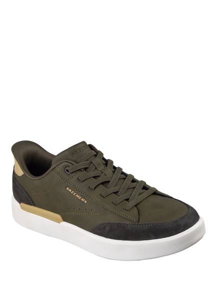 Skechers Verloma Radical Suede Slip-ins Relaxed Fit Trainers - view 2, Olive