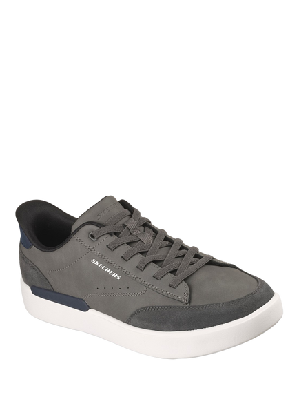 Skechers Verloma Radical Suede Slip-ins Relaxed Fit Trainers - view 2, Charcoal