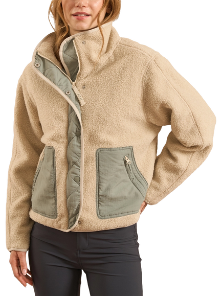 ACAI Campfire Quilted Fleece, Oatmeal - view 2, Oatmeal