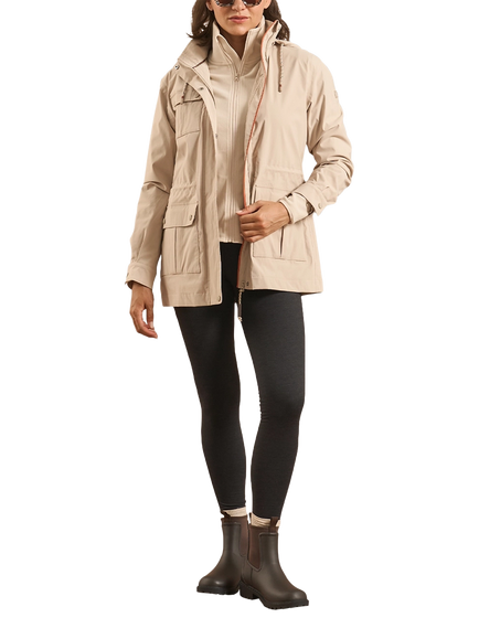 ACAI Women's River Waterproof Jacket, Almond Milk