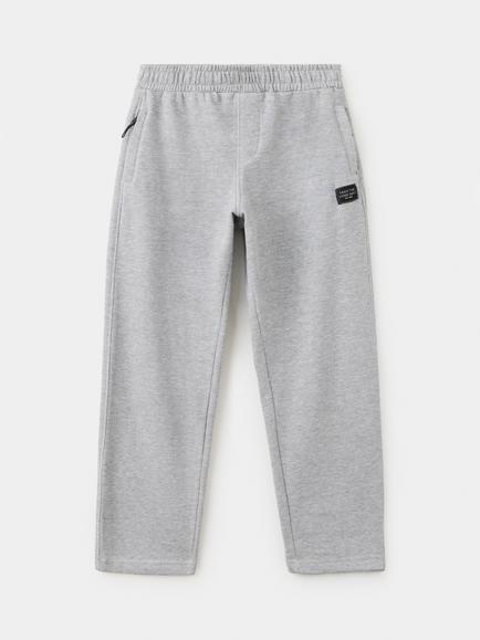 Mango Kids' Pantalon Cotton Blend Joggers, Mid Grey Melange, Mid Grey Melange