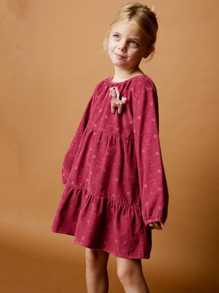 Mango Baby Floral Dress, Red, Red