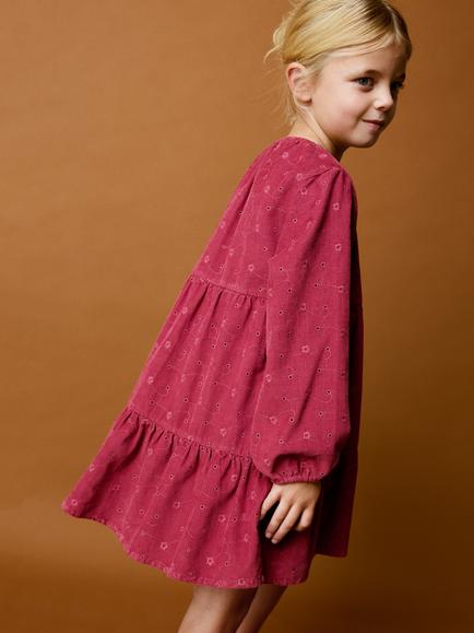 Mango Baby Floral Dress, Red - view 2, Red