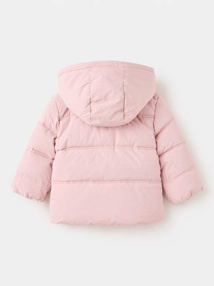 Mango Kids' Long Sleeve Hooded Puffer Coat, Pink - view 2, Pink