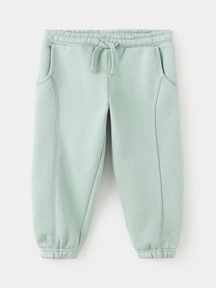Mango Kids' Cuffed Joggers, Pastel Green, Pastel Green