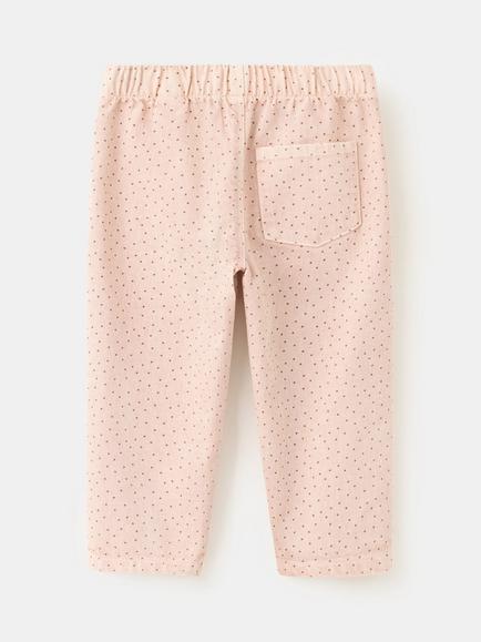 Mango Kids' Mid Rise Pull On Trousers, Pastel Pink - view 2, Pastel Pink