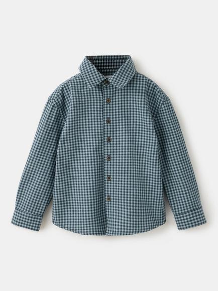 Mango Kids' Relaxed Fit Shirt, Green, Green