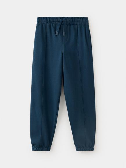 Mango Kids' Cuffed Ankle Joggers, Navy, Navy