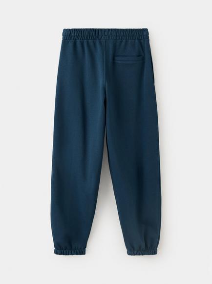 Mango Kids' Cuffed Ankle Joggers, Navy - view 2, Navy