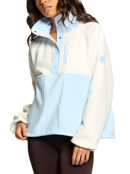 Gym+Coffee Snap Polar Fleece, Glacial Blue, Glacial Blue