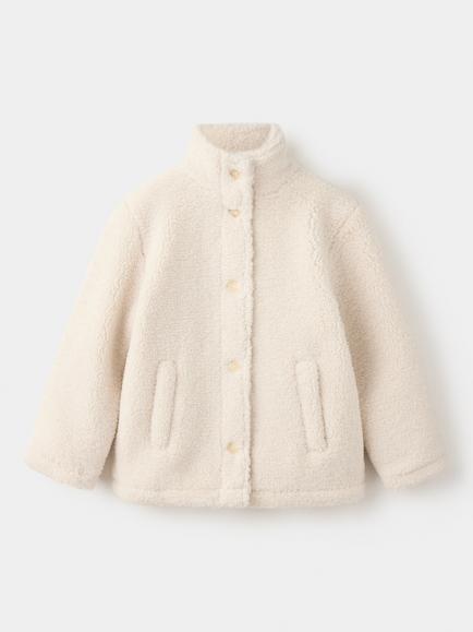 Mango Kids' Teddy Coat, Raw, Raw