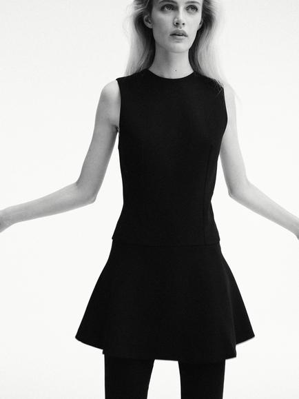 Mango Seam Detail Mini Dress, Black, Black