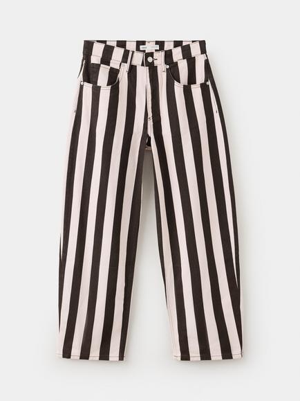 Mango High Waist Striped Jeans, Raw, Raw