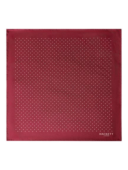 Hackett London Silk Mini Dot Handkerchief, Oxblood Red