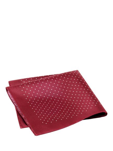 Hackett London Silk Mini Dot Handkerchief - view 2, Oxblood Red