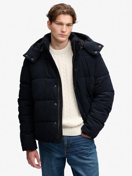 Superdry Corduroy Puffer Jacket, Eclipse Navy, Eclipse Navy