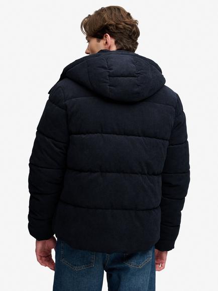 Superdry Corduroy Puffer Jacket, Eclipse Navy - view 2, Eclipse Navy