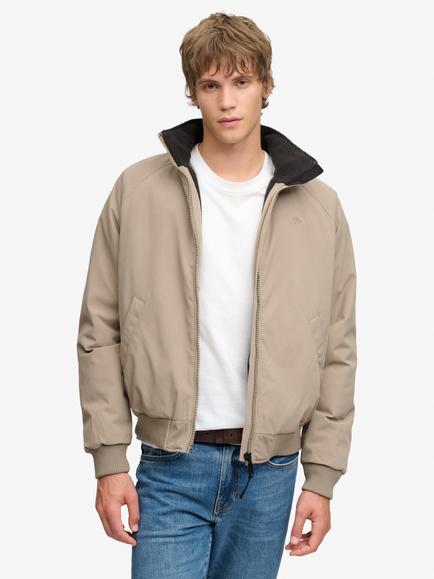 Superdry City Fleece Lined Bomber Jacket, Fallen Rock Brown, Fallen Rock Brown