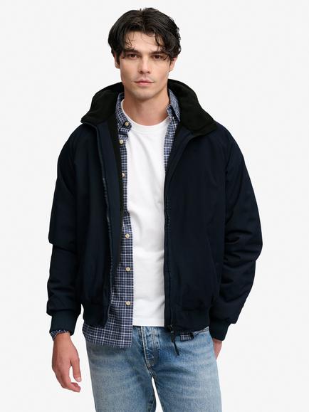 Superdry City Fleece Lined Bomber Jacket, Eclipse Navy, Eclipse Navy