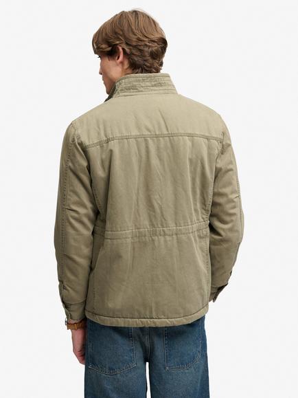 Superdry Military Borg M65 Utility Jacket, Washed Khaki - view 2, Washed Khaki